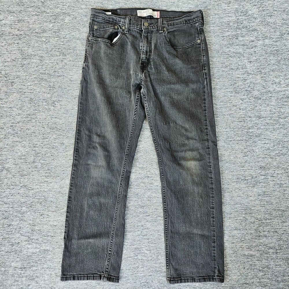 Vintage Levi's 559 Relaxed 32x30 (32x28) Black Y2K Faded Denim Skater Grunge